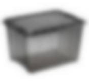 Ящик для хранения с замками КИП 15,5л черный прозрачный