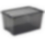 Ящик для хранения с замками КИП 45л черный прозрачный