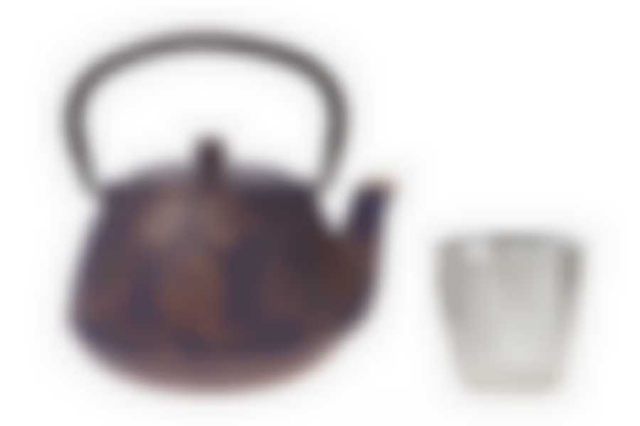 Заварочный чайник чугунный с эмалированным покрытием внутри 1200 мл.