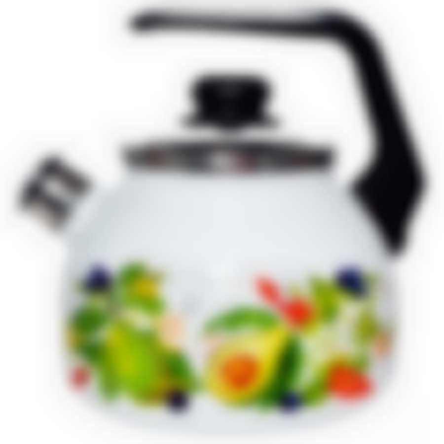 Чайник эмал  3,0л  "Авокадо" со свистком