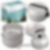 Набор туристической посуды. 5 предметов. Размер котелка 21х10,5 см. Объем 3 л. NEW