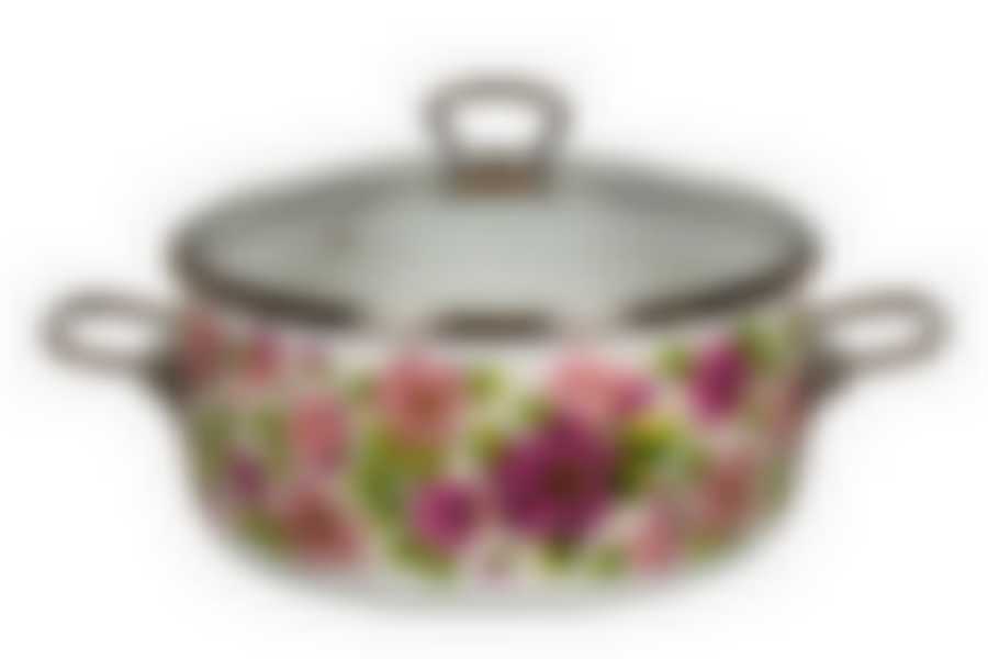Кастрюля 5,0л сферическая Violeta белая Vitross