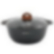 Кастрюля-жаровня литая 5,0л стеклянная крышка Granit ultra blue, жгг52а