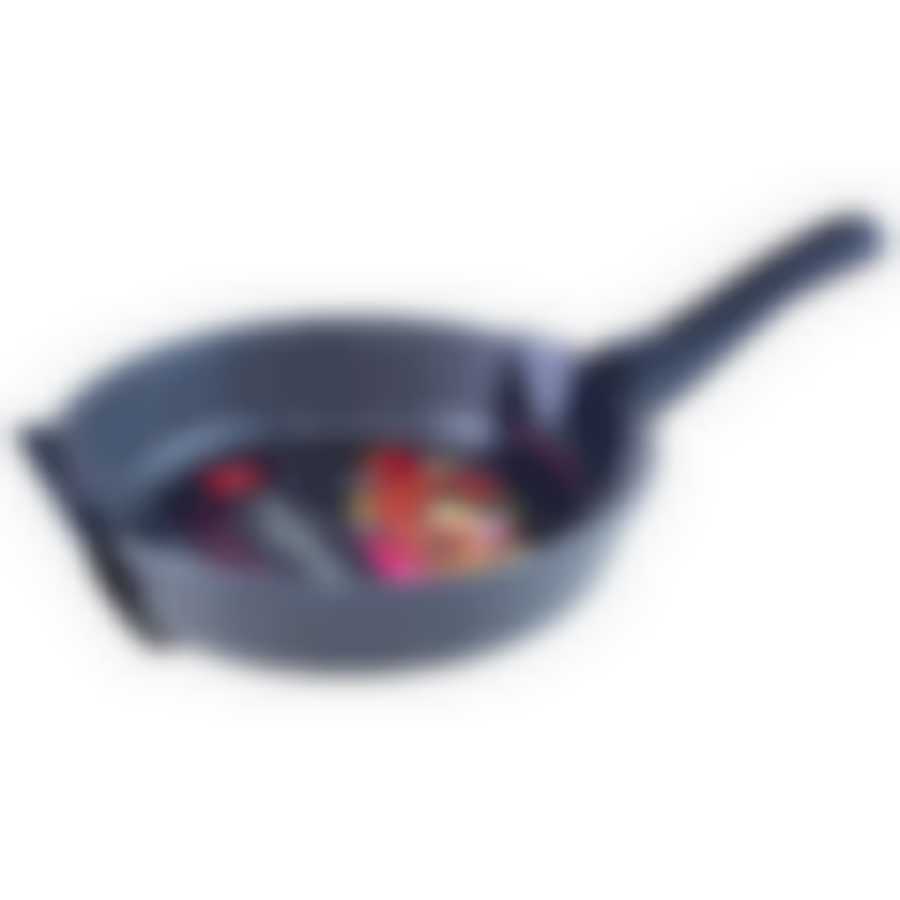 Сковорода литая 24см съемная ручка Мрамор ТМ Традиция, (ТМ2245)