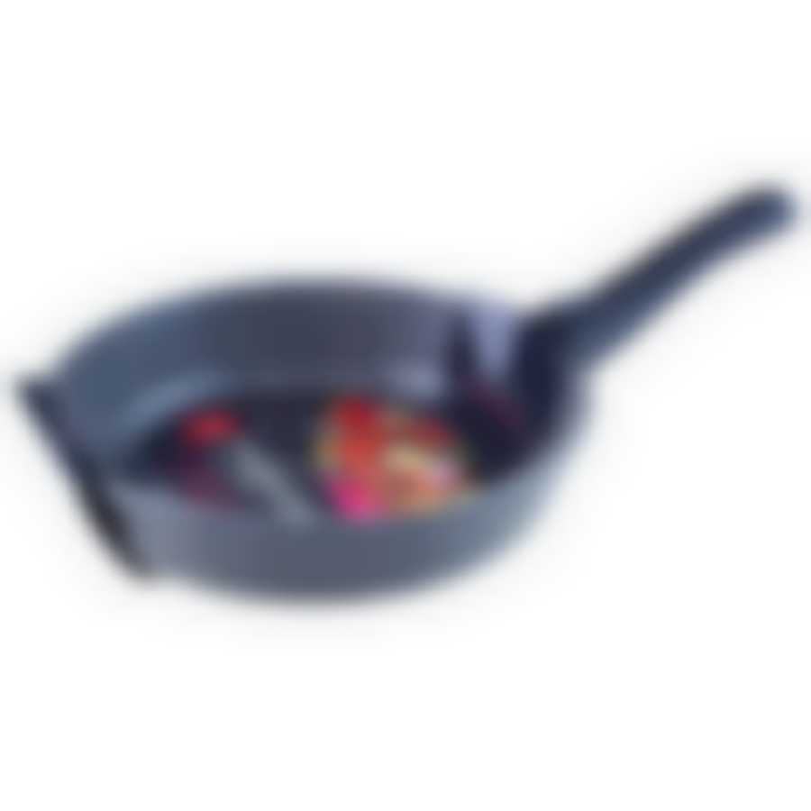 Сковорода литая 26см съемная ручка Мрамор ТМ Традиция, (ТМ2265)