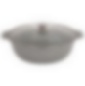 Кастрюля-жаровня литая 3,0л стеклянная крышка Светлый мрамор ТМ KUKMARA, жмс32а