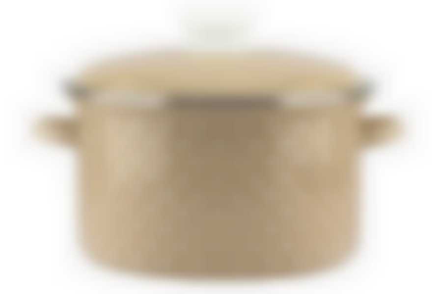 Кастрюля 4,0л бежевая Горох мелкий-К, 18-Б1614/4М