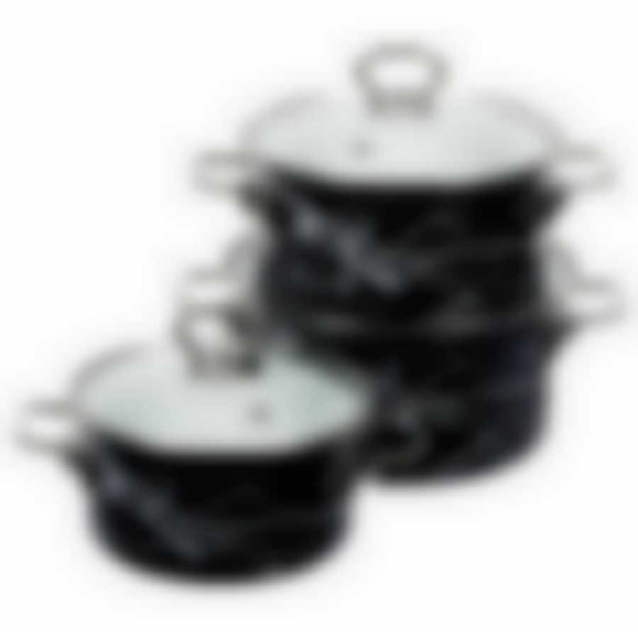 Набор 3 предмета Черный мрамор-1-Элит, черный