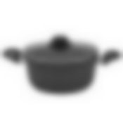 Кастрюля литая 3,0л стеклянная крышка черная Престиж индукция ТМ Традиция, ТП5233И