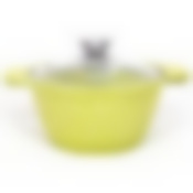 Кастрюля литая 1,0л стеклянная крышка Trendy style lime ТМ KUKMARA, к11tsl