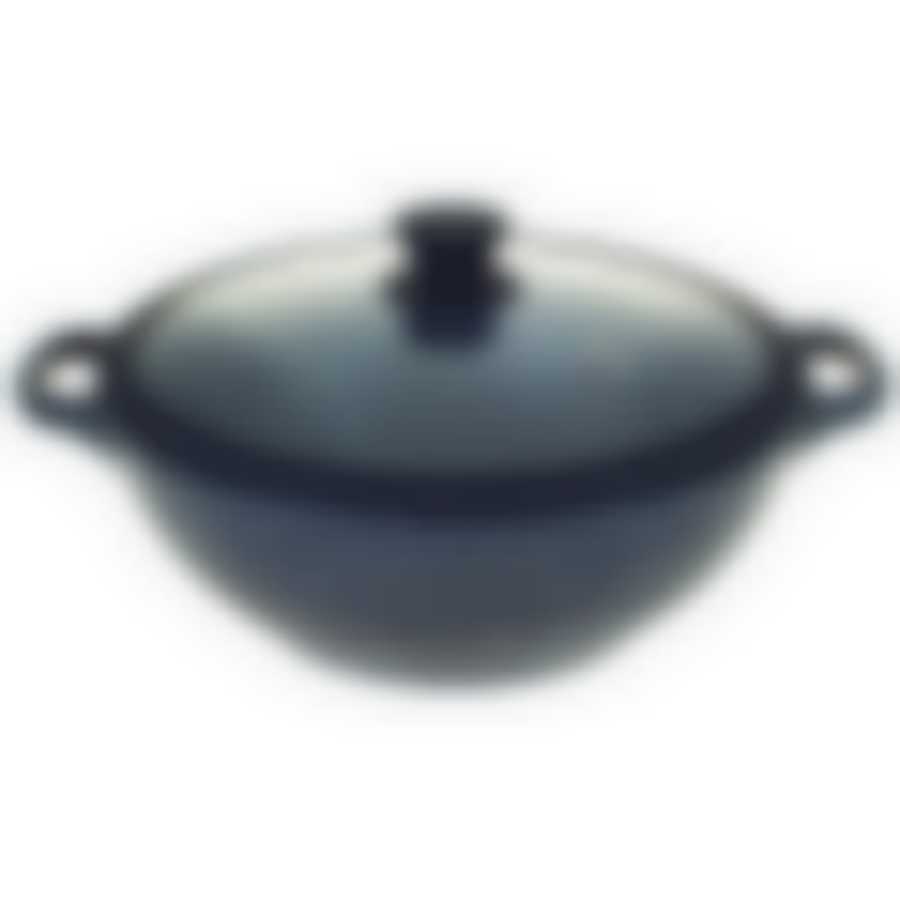 Казан литой 28см 4,0л силиконовая крышка Гранит ТМ Традиция, ТГ0287