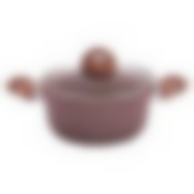 Кастрюля литая 3,0л стеклянная крышка коричневая Престиж индукция ТМ Традиция, ТПК5233И