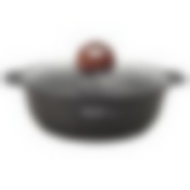 Кастрюля-жаровня литая 3,0л стеклянная крышка Granit ultra original ТМ KUKMARA, жго31а