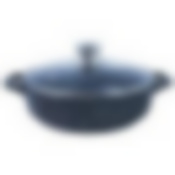 Жаровня литая 24см стеклянная крышка Гранит ТМ Традиция, ТГ9243