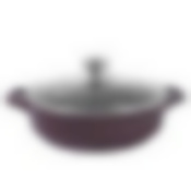 Жаровня литая 24см стеклянная крышка Доломит ТМ Традиция, ТД9243