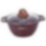 Кастрюля литая 2,0л стеклянная крышка Granit ultra red ТМ KUKMARA, кга22а