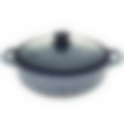 Жаровня литая 28см силиконовая крышка Мрамор ТМ Традиция, ТМ9287