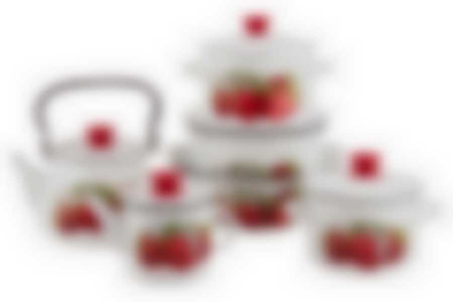 Набор 6 предметов "Садовая клубника СА-3" белый, белый