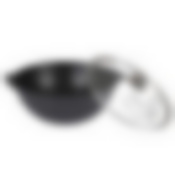 Казан литой 4,5л для плова стеклянная крышка Темный мрамор ТМ KUKMARA, кмт47а