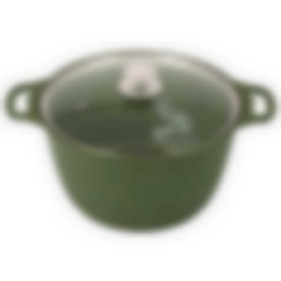 Кастрюля литая 6,0л стеклянная крышка Trendy style malachite KUKMARA, к61tsml