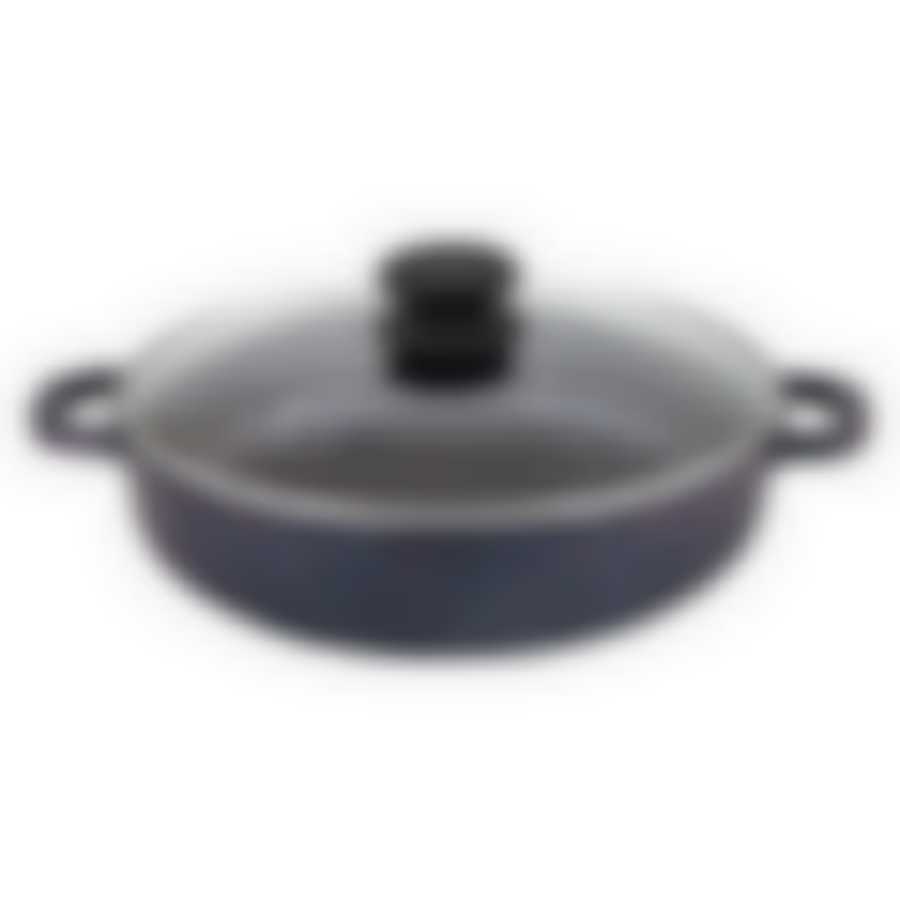 Жаровня литая 26см стеклянная крышка Сапфир ТМ Традиция, ТС9263