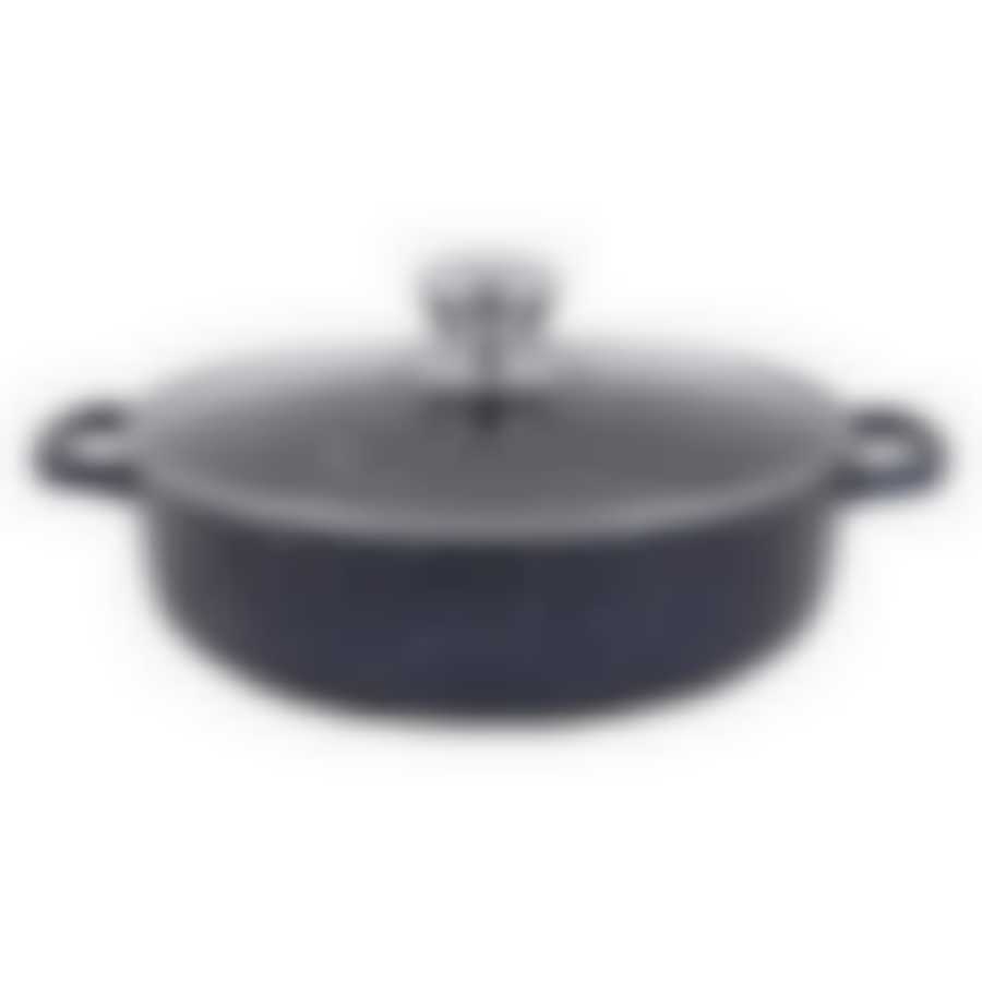 Жаровня литая 26см стеклянная крышка Галактика ТМ Традиция, ТГА9263С