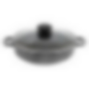 Жаровня литая 24см стеклянная крышка Антрацит ТМ Традиция, ТА9243