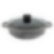 Жаровня литая 30см стеклянная крышка Антрацит ТМ Традиция, ТА9303