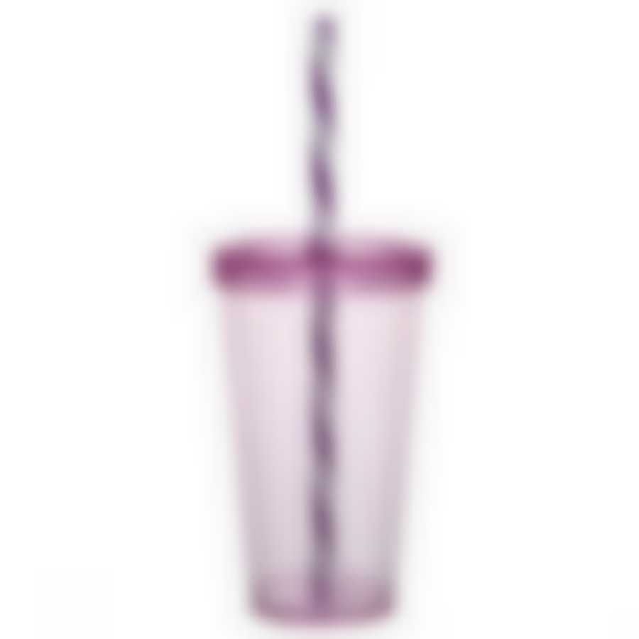 Стакан 660мл с трубочкой (цвет в ассортименте)