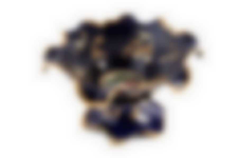 Конфетница кобальт "ВЛЮБЛЕННАЯ ПАРА" диаметр=20 см.высота=12 см.