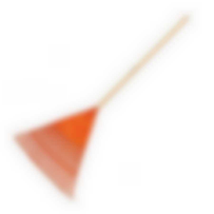 Грабли веерные, пластинчатые, 22 зубца, пластик, деревянный черенок