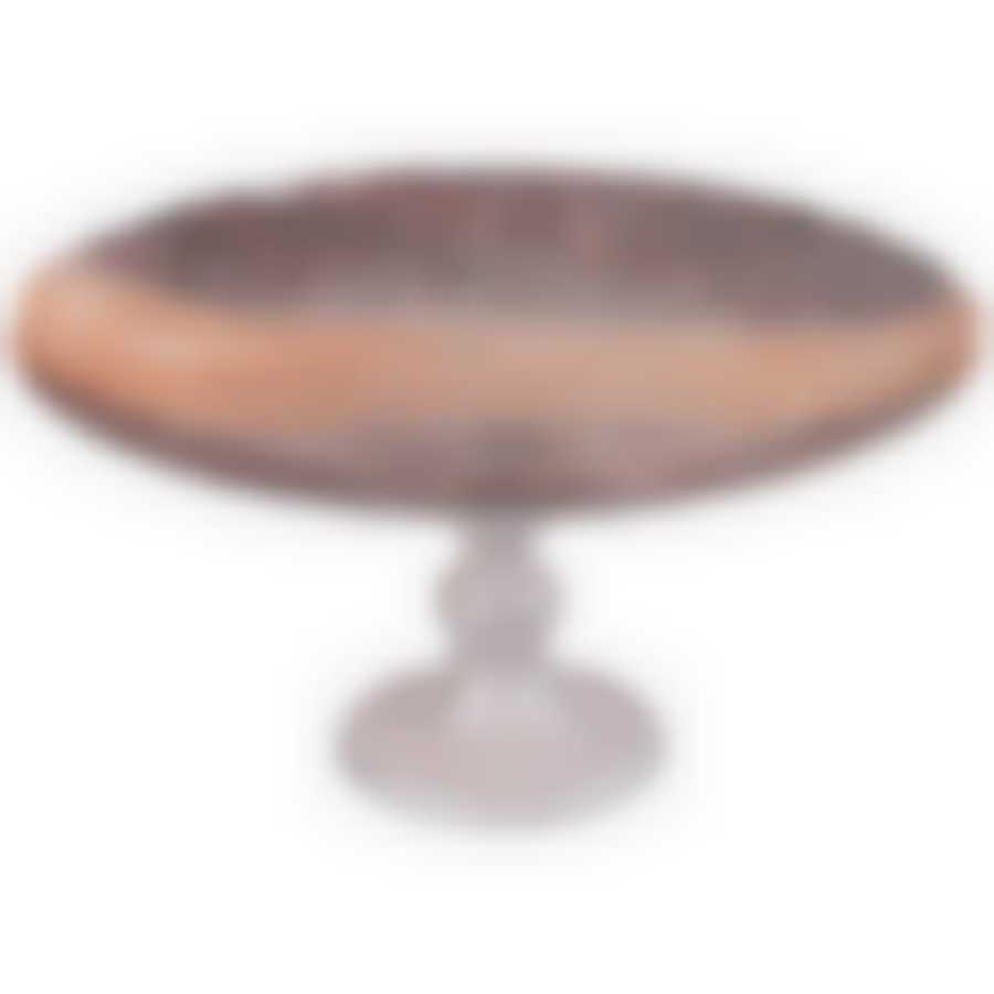 БЛЮДО НА НОЖКЕ "AURORA BROWN" 28СМ