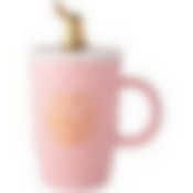 Кружка lefard с крышкой и ложкой bunny 390мл, розовая