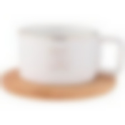 Набор lefard кружка и дер. подставка coffemania 280мл, белая