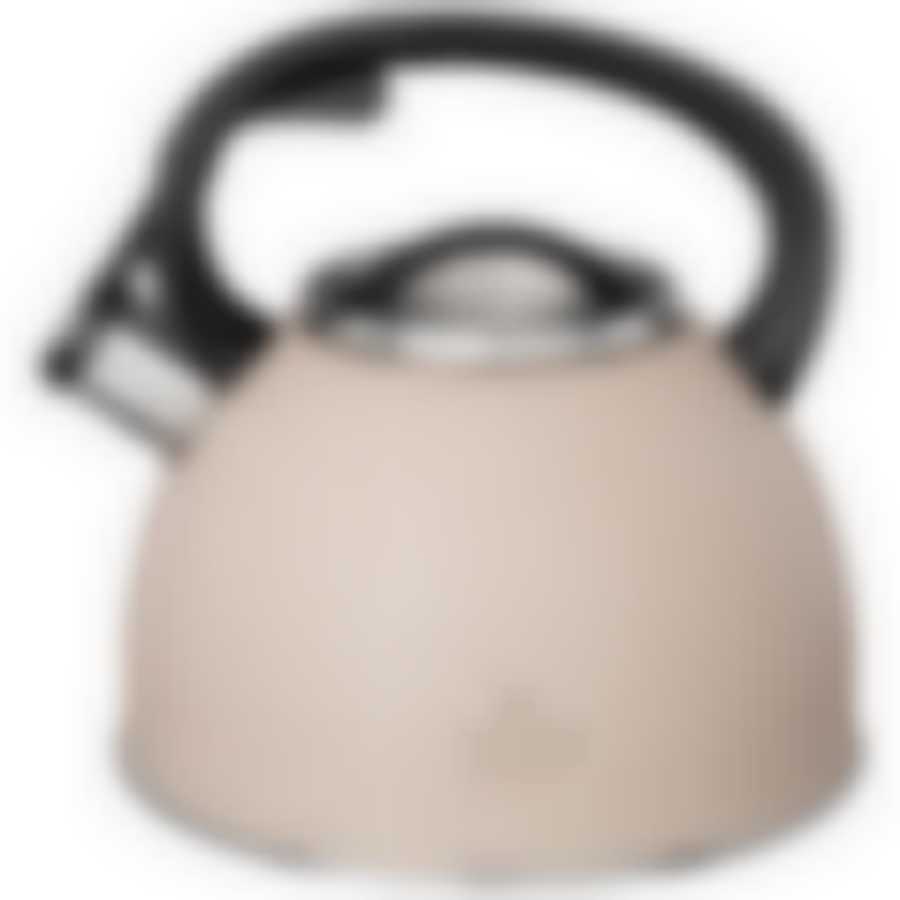 Чайник agness со свистком 2,5 л, beige, индукцион. дно