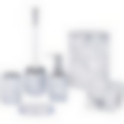 Набор для ванной комнаты мраморный круглый, 4.5л, белый