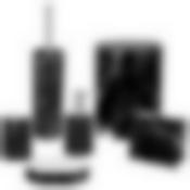 Набор для ванной комнаты мраморный 6 пр., 4.5л, черный