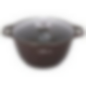 Кастрюля литая 2,0л стеклянная крышка Кофейный мрамор индукция ТМ KUKMARA, кмки22а