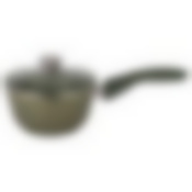 Ковш  литой 1,5л съемная ручка стеклянная крышка Trendy style malachite ТМ KUKMARA, к0156tsml