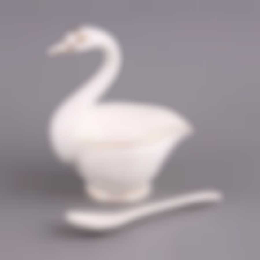 Соусник с ложкой "ЛЕБЕДЬ" 8*8*6 см.