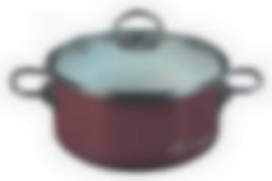 Кастрюля 5,0л цилиндрическая Bon Appetit вишневый Vitross