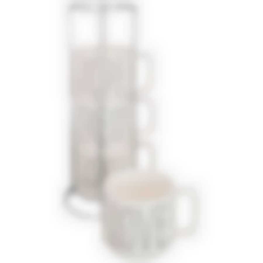 Набор кружек на подставке из 4-х шт