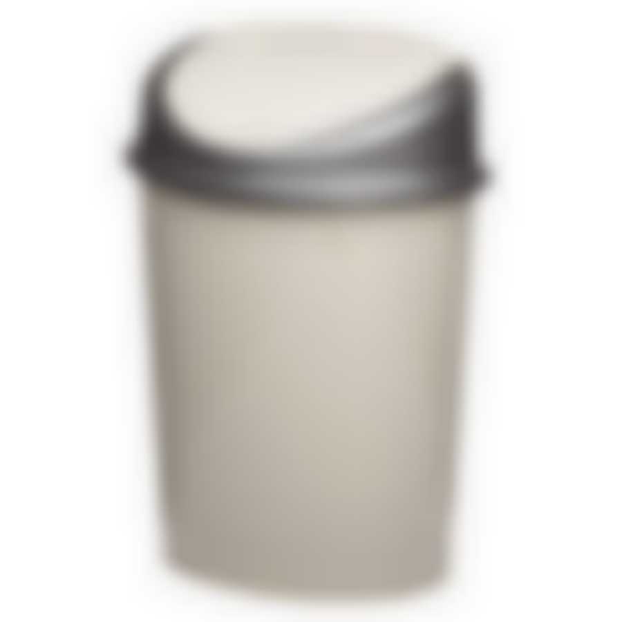 Контейнер для мусора овальный 8 л (слон. кость)