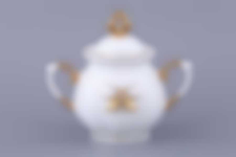 Сахарница с бантиком диаметр=10 см.высота=14 см.