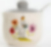 Сахарница с ложкой 320мл,(СЕРЫЙ КОТ) цветная упаковка