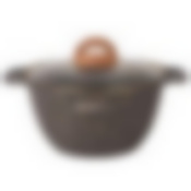 Кастрюля литая 4,0л стеклянная крышка Granit ultra black-gold ТМ KUKMARA, кгбг42а