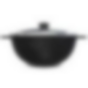 Казан литой 4,5л стеклянная крышка Чёрный гранит, 186845сф