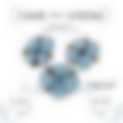 Сухие цветы хлопка, набор 3 шт, цвет голубой   4104737