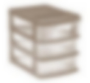 Универсальный бокс малый, 3 секции (капучино), 200 х 145 х 180 мм