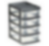 Универсальный бокс мини (4секции) Графитовый